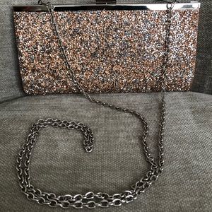 INC Lexy Rose Gold clutch